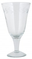 Rotweinglas mit blattkante geschliffen H13cm 7.00